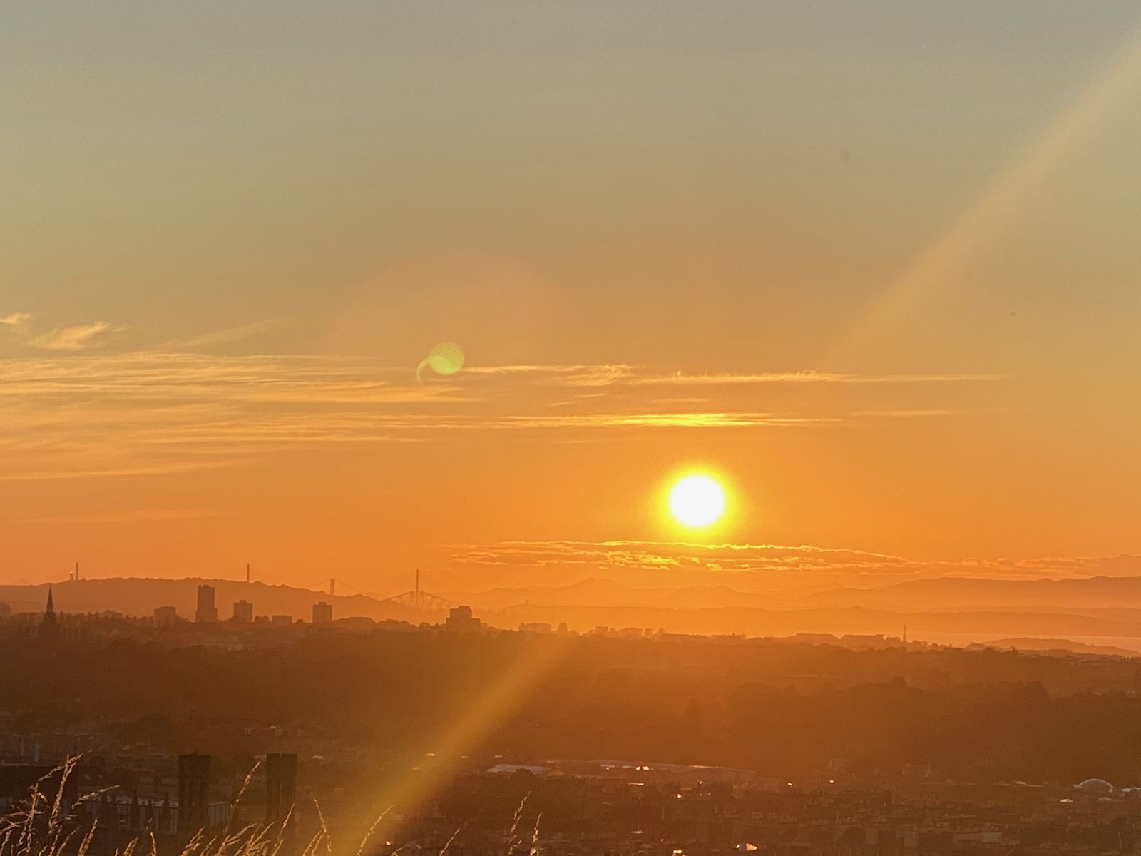 Coucher de soleil sur Édimbourg depuis Calton Hill