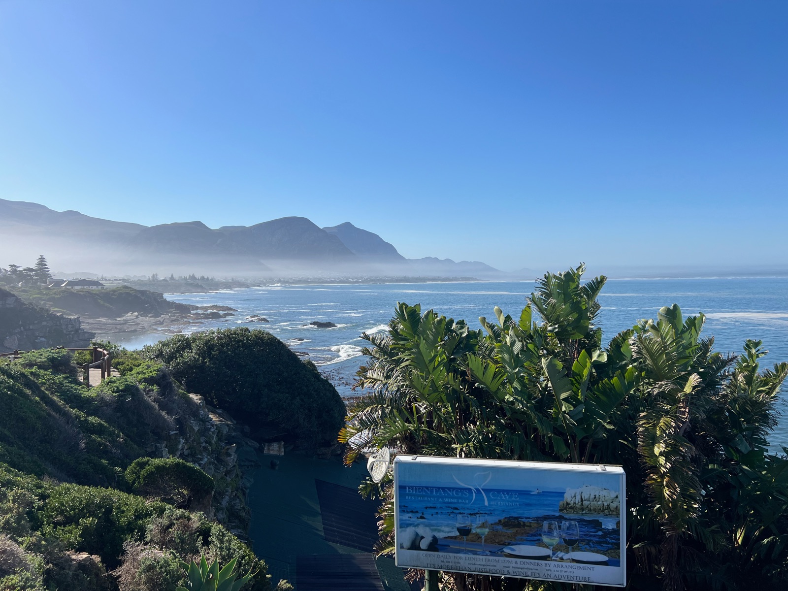 Côte et falaises d'Hermanus face à l'océan