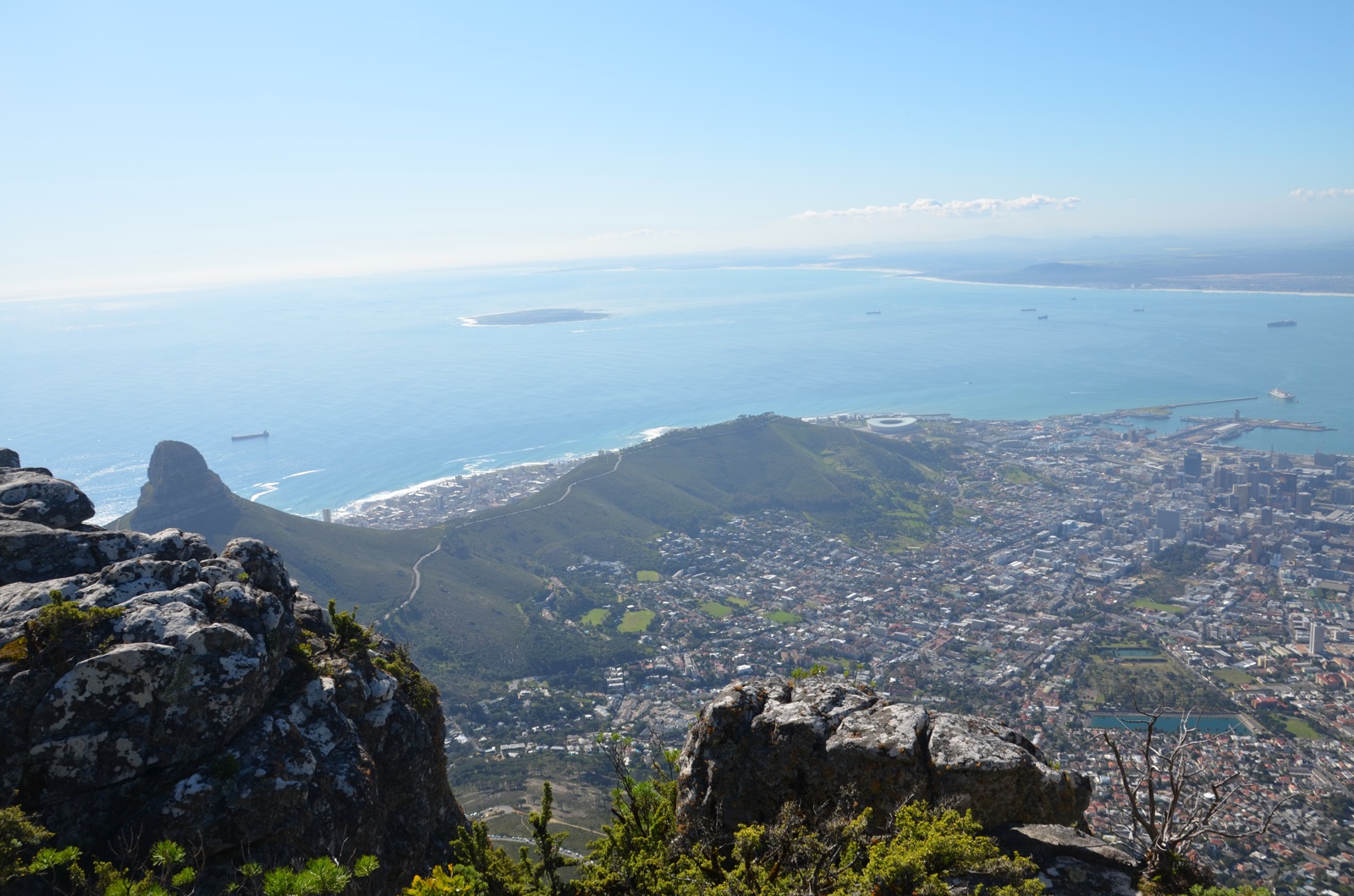 Vue sur la ville du Cap depuis Table Mountain